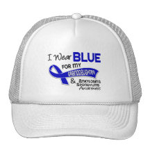 I Wear Blue Granddaughter 42 Ankylosing Spondyliti Hat