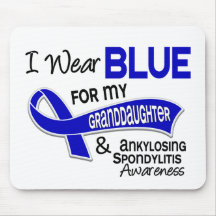 I Wear Blue Granddaughter 42 Ankylosing Spondyliti Mousemat