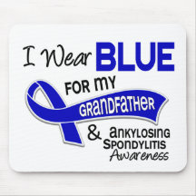 I Wear Blue Grandfather 42 Ankylosing Spondylitis Mouse Pad