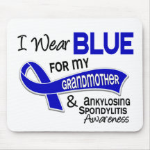 I Wear Blue Grandmother 42 Ankylosing Spondylitis Mousemats