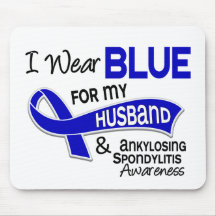 I Wear Blue Husband 42 Ankylosing Spondylitis AS Mouse Mats