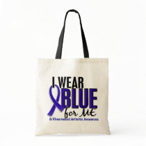 I Wear Blue Me Rheumatoid Arthritis RA Canvas Bag