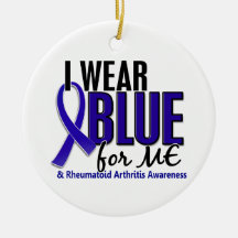 I Wear Blue Me Rheumatoid Arthritis RA Christmas Tree Ornaments