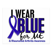 I Wear Blue Me Rheumatoid Arthritis RA Post Cards