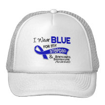 I Wear Blue Stepdad 42 Ankylosing Spondylitis Trucker Hat