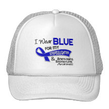 I Wear Blue Stepdaughter 42 Ankylosing Spondylitis Trucker Hat