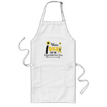 I Wear Gold For Bravest Girl 12 FLOWER VERSION Apron