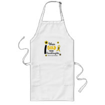 I Wear Gold For My Granddaughter 12 FLOWER VERSION Aprons