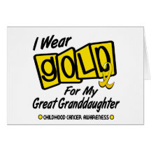 I Wear Gold For My GREAT GRANDDAUGHTER 8 Cards