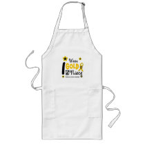 I Wear Gold For My Niece 12 FLOWER VERSION Apron