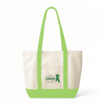 I Wear Green For Me (Green Awareness Ribbon) Bags