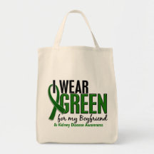 I Wear Green For My Boyfriend 10 Kidney Disease Bags