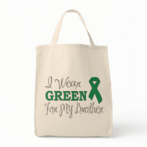 I Wear Green For My Brother (Green Ribbon) Bags