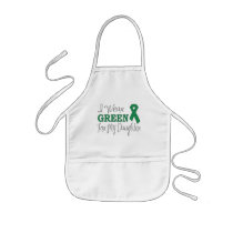 I Wear Green For My Daughter (Green Ribbon) Aprons
