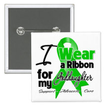 I Wear Green For My Goddaughter Buttons