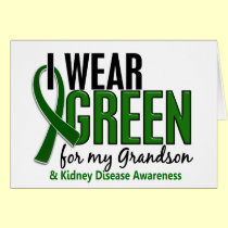 I Wear Green For My Grandson 10 Kidney Disease cards