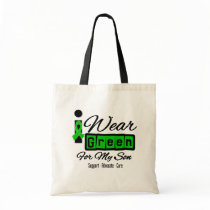 I Wear Green Ribbon (Retro) - Son Tote Bag