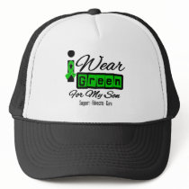 I Wear Green Ribbon (Retro) - Son Mesh Hat