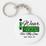 I Wear Green Ribbon (Retro) - Son Keychains