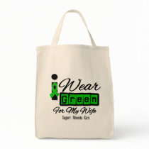 I Wear Green Ribbon (Retro) - Wife Canvas Bag