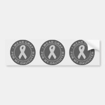 I Wear Grey For My Daughter Bumper Stickers