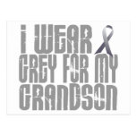 I Wear Grey For My GRANDSON 16 Postcard