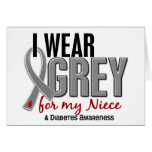 I Wear Grey For My Niece 10 Diabetes Card