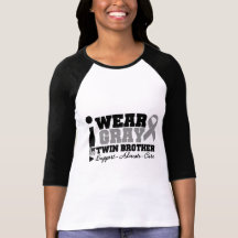 I Wear Grey Ribbon For My Twin Brother Tee Shirt