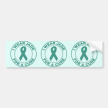 I Wear Jade For A Cure Bumper Stickers