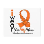 I Wear Leukaemia Ribbon For My Hero postcards