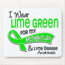 I Wear Lime Green 42 Brother-In-Law Lyme Disease Mousemat