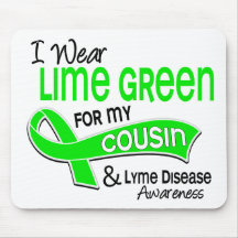 I Wear Lime Green 42 Cousin Lyme Disease Mouse Pad