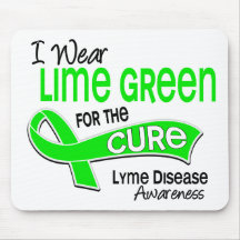 I Wear Lime Green 42 Cure Lyme Disease Mousemat