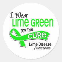 I Wear Lime Green 42 Cure Lyme Disease Stickers
