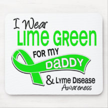 I Wear Lime Green 42 Daddy Lyme Disease Mouse Mat