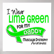 I Wear Lime Green 42 Daddy Muscular Dystrophy Print