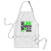 I Wear Lime Green For My Hero - Lymphoma Aprons