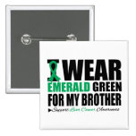 I Wear Liver Cancer Ribbon For My Brother Pinback Buttons