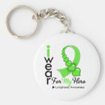 I Wear Lymphoma Ribbon For My Hero Keychain
