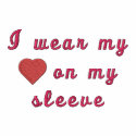 I wear my heart on my sleeve embroidered shirts