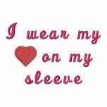 I wear my heart on my sleeve embroidered shirts