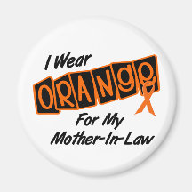 I Wear Orange For My MOTHERINLAW 8 Refrigerator Magnets