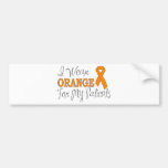 I Wear Orange For My Patients (Orange Ribbon) Bumper Sticker