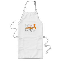 I Wear Orange For My Son (Orange Ribbon) Aprons