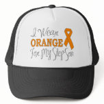 I Wear Orange For My Step-Son (Orange Ribbon) hats