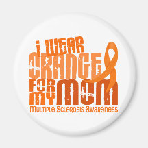 I Wear Orange Mum Multiple Sclerosis MS Magnets