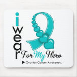 I Wear Ovarian Cancer Ribbon For My Hero T-Shirts mousepads