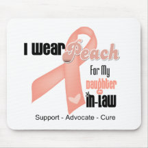 I Wear Peach For My Daughter-in-Law - Uterine Canc Mouse Pad