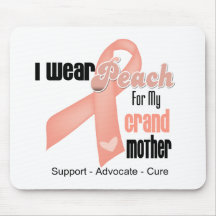 I Wear Peach For My Grandmother - Uterine Cancer Mouse Pads