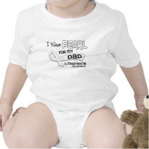 I Wear Pearl For My Dad 42 Mesothelioma Rompers